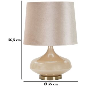 Mauro Ferretti Lámpara de mesa Perly Redonda E27 Ø 35x50,5 cm nácar