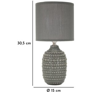 Mauro Ferretti Lámpara de noche con puntos E14 Ø 15x30,5 cm gris