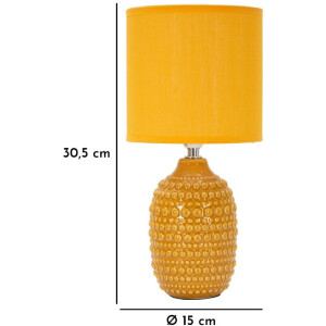 Mauro Ferretti Lámpara de noche con puntos E14 15x30,5 cm ocre