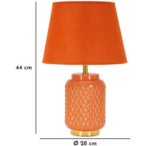 Mauro Ferretti Lámpara de mesa cuadrada E27 28x44 cm naranja