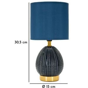 Mauro Ferretti Lámpara de mesa Flavi E14 15x30,5 cm azul