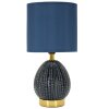 Mauro Ferretti Lámpara de mesa Flavi E14 15x30,5 cm azul