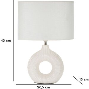 Mauro Ferretti Lámpara de mesa Seta E14 28,5x15x43 cm blanca