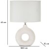 Mauro Ferretti Lámpara de mesa Seta E14 28,5x15x43 cm blanca