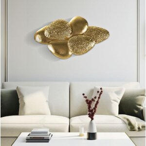 Mauro Ferretti Aplique de pared Shell E14 44x11x28 cm dorado