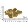Mauro Ferretti Aplique de pared Shell E14 44x11x28 cm dorado