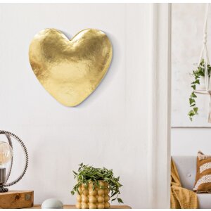 Mauro Ferretti Aplique de pared Corazón Dorado E14 25,5x15x24 cm