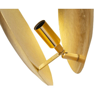 Mauro Ferretti Aplique de pared Goldy Redondo E14 26x13 cm dorado