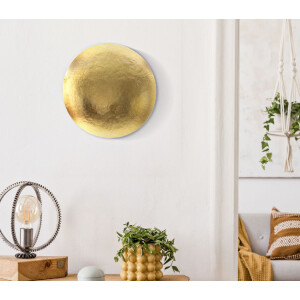 Mauro Ferretti Aplique de pared Goldy Redondo E14 26x13 cm dorado