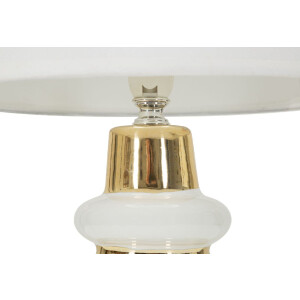 Mauro Ferretti Lámpara de mesa Liara E14 23x32 cm blanca y dorada