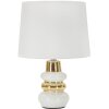 Mauro Ferretti Lámpara de mesa Liara E14 23x32 cm blanca y dorada