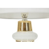 Mauro Ferretti Lámpara de mesa Liara E14 23x32 cm blanca y dorada