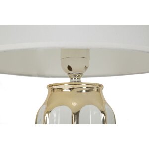 Mauro Ferretti Lámpara de mesa Cassy E27 Ø 25x40,5 cm Gold Blanco