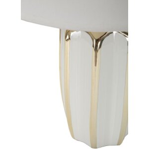 Mauro Ferretti Lámpara de mesa Cassy E27 Ø 25x40,5 cm Gold Blanco