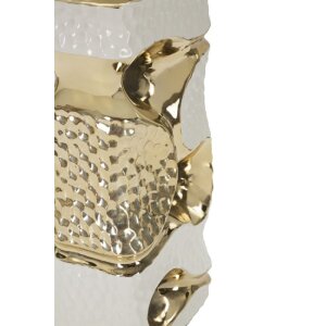 Mauro Ferretti Florida lámpara de mesa E27 Diam. 30x43,5 cm blanco y dorado