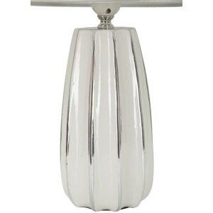 Mauro Ferretti Lámpara de mesa Emmi E27 diámetro 30x45 cm color blanco y plata
