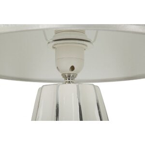 Mauro Ferretti Lámpara de mesa Emmi E27 diámetro 30x45 cm color blanco y plata