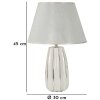 Mauro Ferretti Lámpara de mesa Emmi E27 diámetro 30x45 cm color blanco y plata
