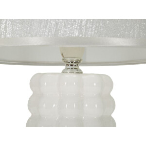 Mauro Ferretti Lámpara de mesa Lace E14 23x33 cm blanco plata