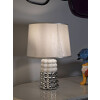 Mauro Ferretti Lámpara de mesa Lace E14 23x33 cm blanco plata