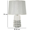 Mauro Ferretti Lámpara de mesa Lace E14 23x33 cm blanco plata