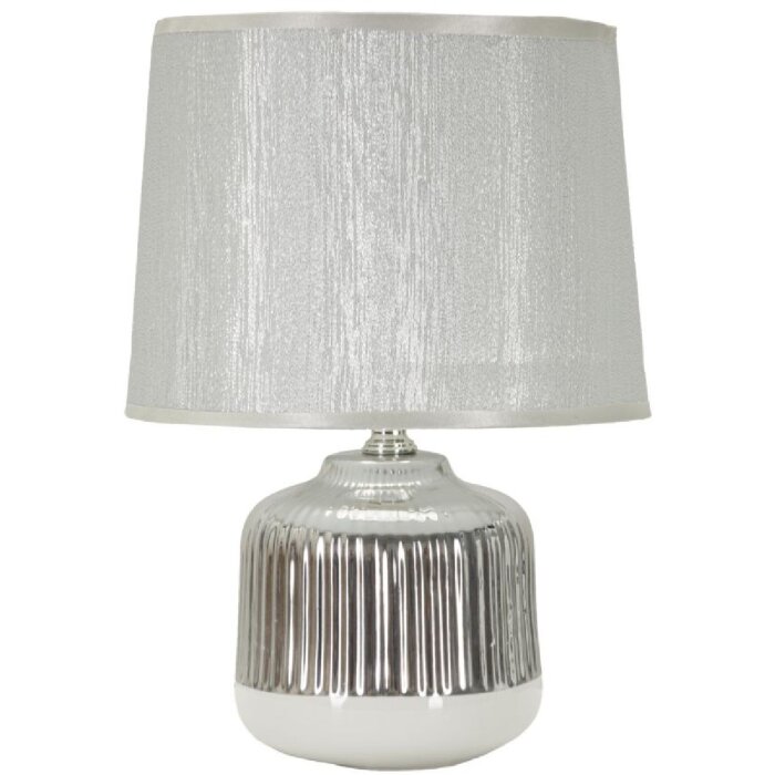 Mauro Ferretti Lámpara de mesa Lucina E14 Ø 20x29 cm blanca plata