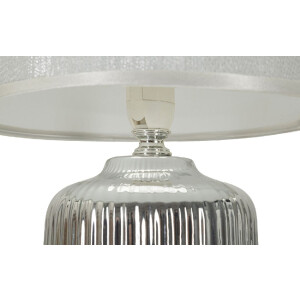 Mauro Ferretti Lámpara de mesa Lucina E14 Ø 20x29 cm blanca plata