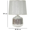 Mauro Ferretti Lámpara de mesa Lucina E14 Ø 20x29 cm blanca plata