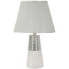 Mauro Ferretti Lampara de Mesa Candela E27 Ø 25x41 cm blanco plata