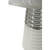 Mauro Ferretti Lampara de Mesa Candela E27 Ø 25x41 cm blanco plata