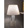 Mauro Ferretti Lampara de Mesa Candela E27 Ø 25x41 cm blanco plata