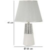 Mauro Ferretti Lampara de Mesa Candela E27 Ø 25x41 cm blanco plata