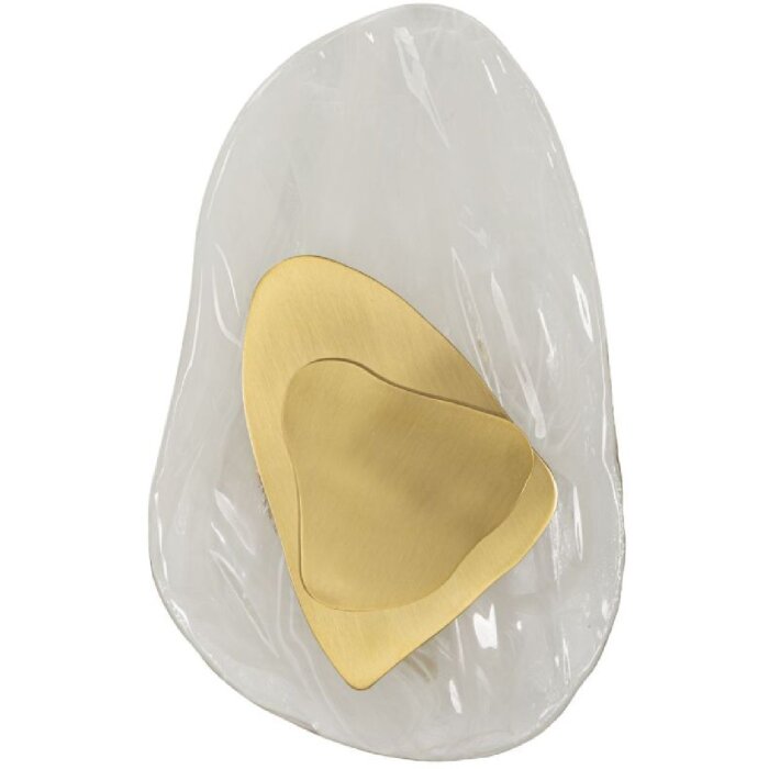 Mauro Ferretti Lámpara de pie Océano Oro E14 21x8x31 cm oro y blanco