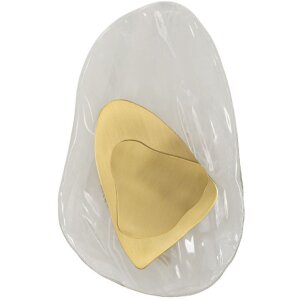 Mauro Ferretti Lámpara de pie Océano Oro E14 21x8x31 cm oro y blanco