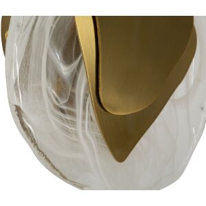 Mauro Ferretti Lámpara de pie Océano Oro E14 21x8x31 cm oro y blanco