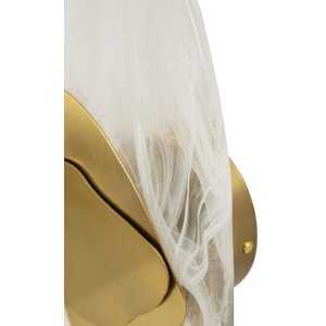 Mauro Ferretti Lámpara de pie Océano Oro E14 21x8x31 cm oro y blanco