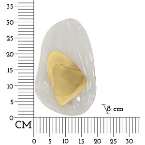 Mauro Ferretti Lámpara de pie Océano Oro E14 21x8x31 cm oro y blanco