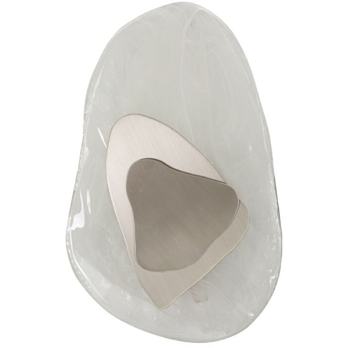Mauro Ferretti Lámpara de pared Oceán Plata y Blanca E14 21x8x31 cm