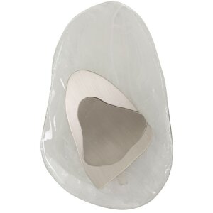 Mauro Ferretti Lámpara de pared Oceán Plata y Blanca E14 21x8x31 cm
