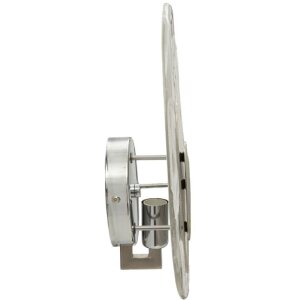 Mauro Ferretti Lámpara de pared Oceán Plata y Blanca E14 21x8x31 cm