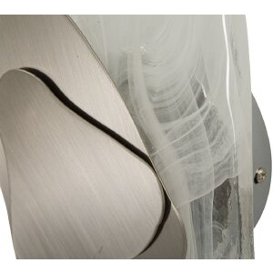 Mauro Ferretti Lámpara de pared Oceán Plata y Blanca E14 21x8x31 cm