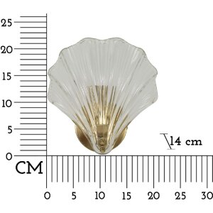 Mauro Ferretti Aplique Shell E14 20x14x22 cm dorado natural