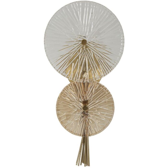 Mauro Ferretti Aplique de pared Amanecer E14 20x14x41 cm oro natural