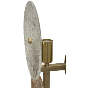 Mauro Ferretti Aplique de pared Amanecer E14 20x14x41 cm oro natural