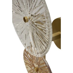 Mauro Ferretti Aplique de pared Amanecer E14 20x14x41 cm oro natural