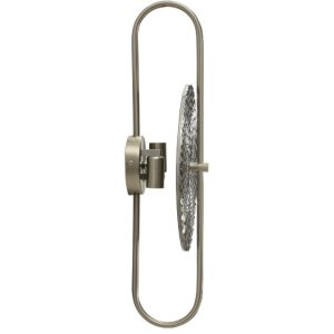 Mauro Ferretti Aplique de pared plateado E14 28x15x54 cm