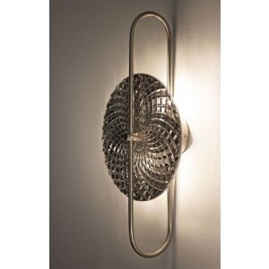 Mauro Ferretti Aplique de pared plateado E14 28x15x54 cm