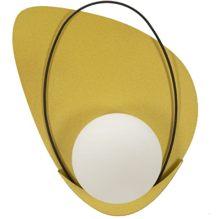 Mauro Ferretti Aplique de pared Círculo E27 28x17x32 cm dorado negro blanco