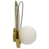 Mauro Ferretti Aplique de pared Círculo E27 28x17x32 cm dorado negro blanco