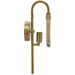Mauro Ferretti Aplique de pared Softy E14 15x14x38 cm dorado natural